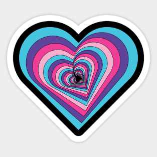 Cascading Heart Valentine's Day Sticker
